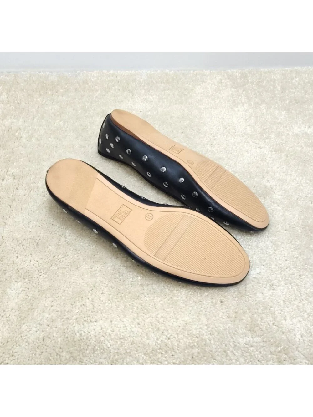 Time And Tru Studded Ballet Mary Jane Flats Loafers Slides Mules Slip-on US 11
